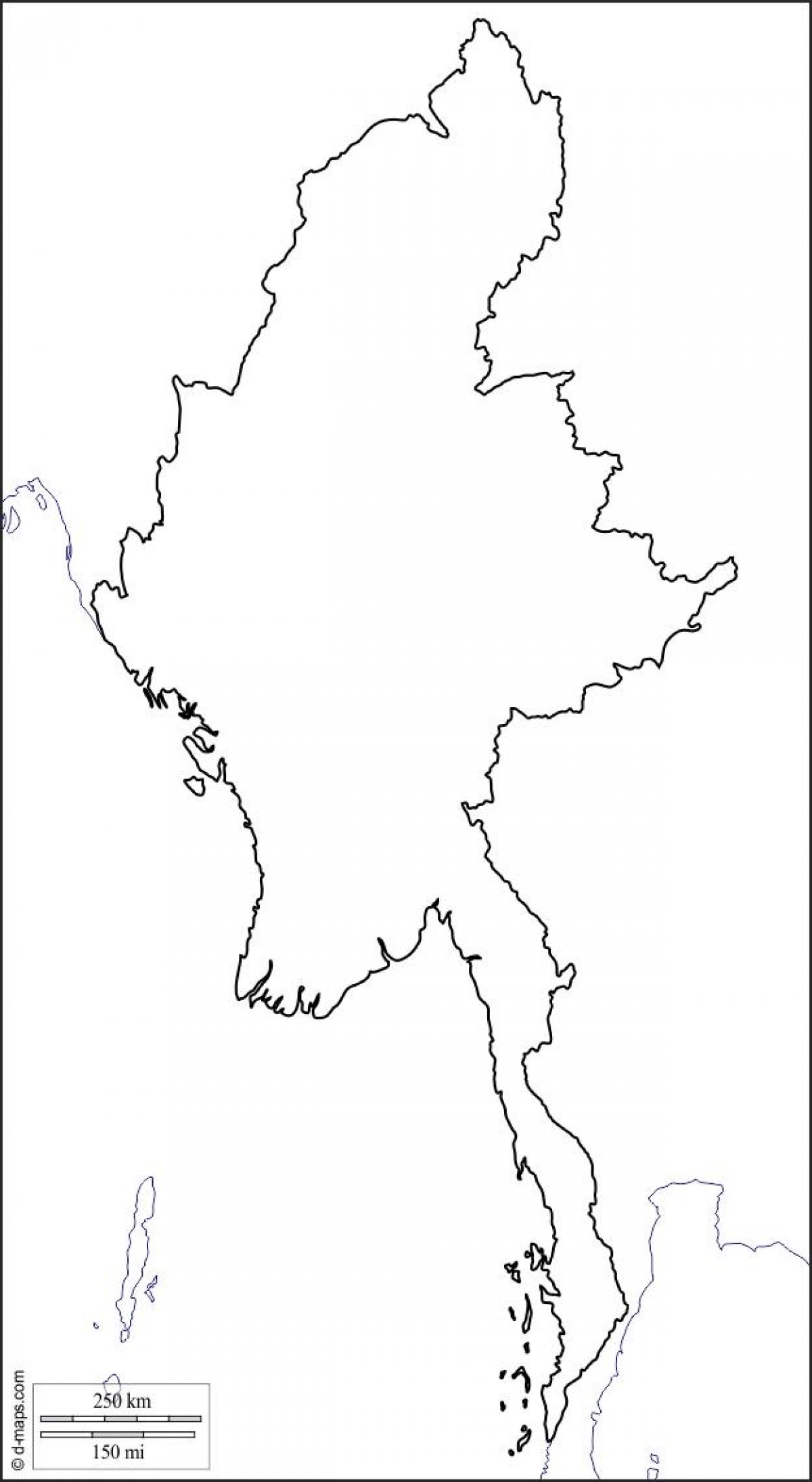 মানচিত্র মিয়ানমারের drawin